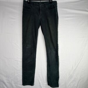 Patagonia Women 29 Organic Cotton Corduroy Slim Pants Dark Green Stretch 55105